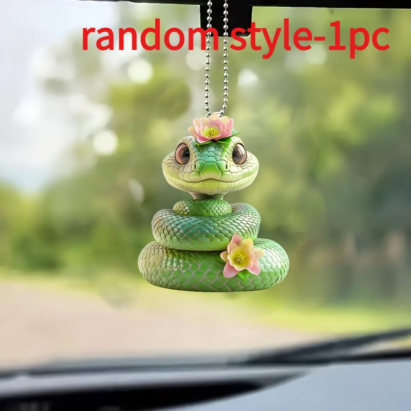 1pc Acrylic Snake Pattern Car Charm - 2D Rearview Mirror & Keychain Pendant, Decoration for the Year of the Snake in 2026
1pc Acrylic Snake Pattern Car Charm - 2D Rearview Mirror & Keychain Pendant, Decoration for the Year of the Snake in 2026