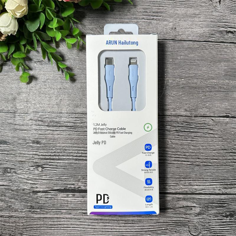Hailutong 1.2m Fast Charging Type-C to Lightning Jelly Cable for 8-14. 1.2 meters
Hailutong 1.2m Fast Charging Type-C to Lightning Jelly Cable for 8-14. 1.2 meters
