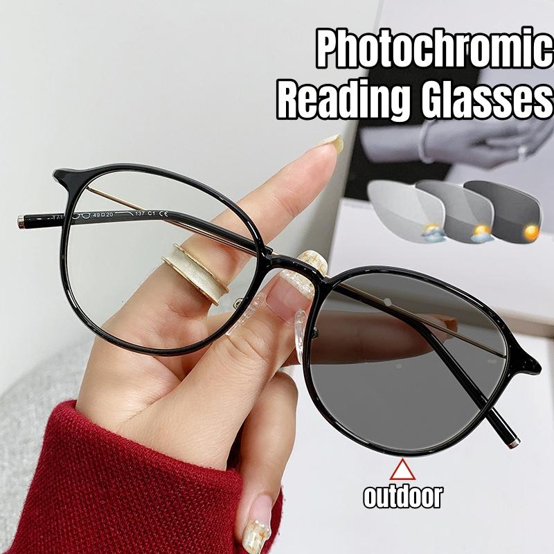 Retro Round Portable Photochromic Presbyopia Glasses Korean Ultra Light TR90 Reading Glasses Anti Blue Light Eyewear 0 To +4.0 0
Retro Round Portable Photochromic Presbyopia Glasses Korean Ultra Light TR90 Reading Glasses Anti Blue Light Eyewear 0 To +4.0 0
