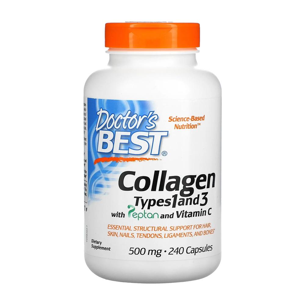 Collagen Types 1 and 3 with Peptan and Vitamin C, 240 Capsules 
Collagen Types 1 and 3 with Peptan and Vitamin C, 240 Capsules