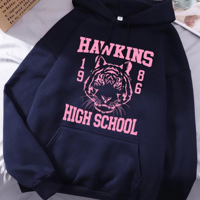 Hawkins High School Prints Hoodies Womens Winter Fleece Warm Sweatshirts Basic Loose Pocket Pullover Street Womans Clothes XS
Hawkins High School Prints Hoodies Womens Winter Fleece Warm Sweatshirts Basic Loose Pocket Pullover Street Womans Clothes XS