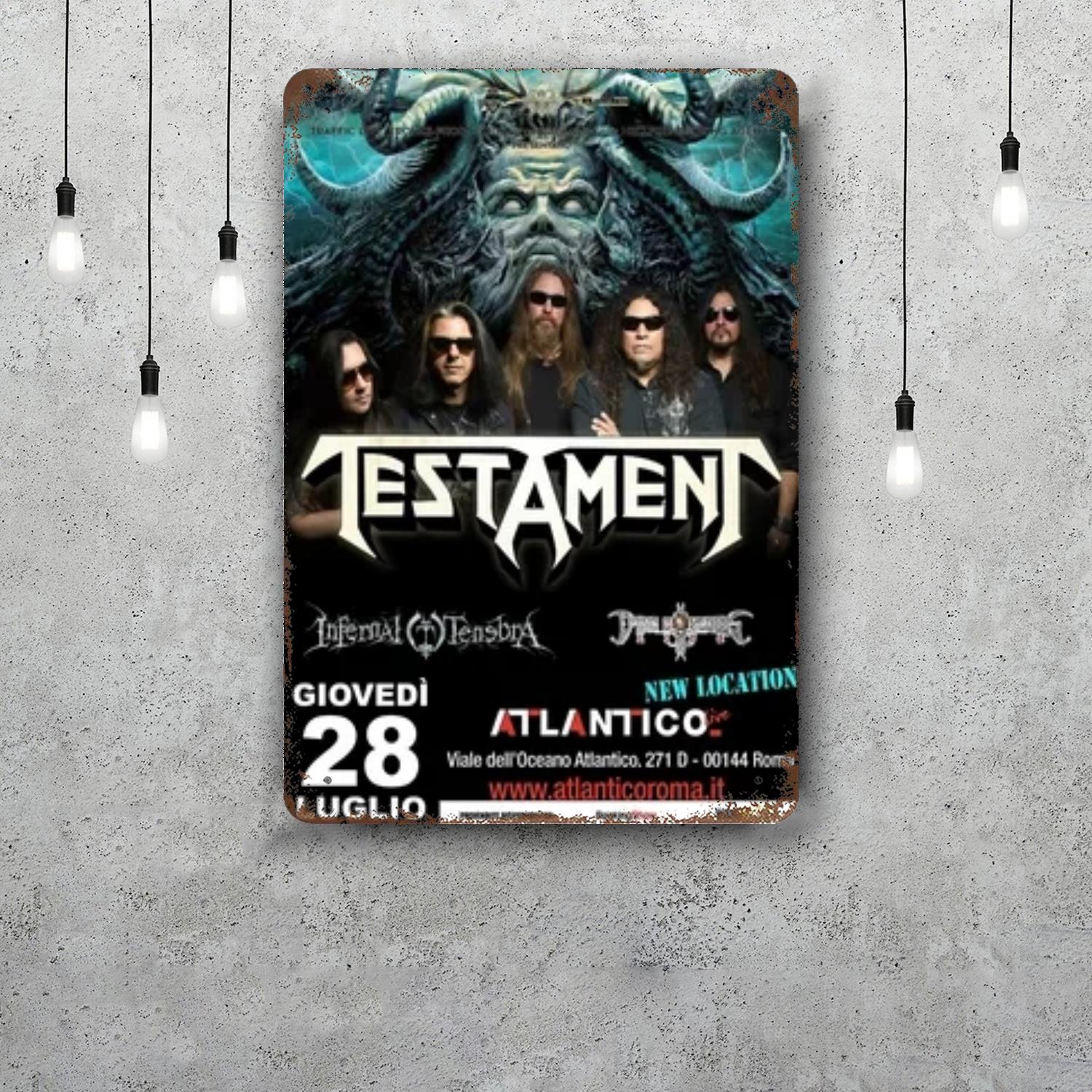 Testament Classic Poster Rusty Metal Plaque Retro Decorative Plate Bar Man Cave Garage Club Metal Sign Wall Decoration 20x30cm(7.8x11.8inch)
Testament Classic Poster Rusty Metal Plaque Retro Decorative Plate Bar Man Cave Garage Club Metal Sign Wall Decoration 20x30cm(7.8x11.8inch)