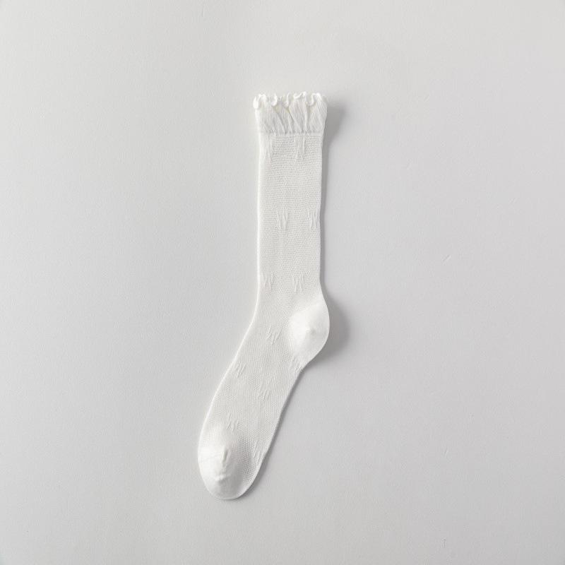 Кружевные носки из шелка-тусса, в японском стиле, с рюшами, до середины икры - Белые, JK, Лолита, Ins One Size
Кружевные носки из шелка-тусса, в японском стиле, с рюшами, до середины икры - Белые, JK, Лолита, Ins One Size