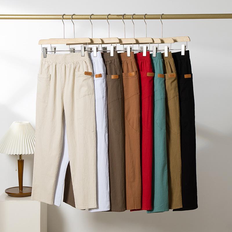 2025 Spring/Summer Cotton-Linen Elastic Waist Straight-Leg Pants for Petite Middle-Aged & Elderly Women 3XL (110-125 jin)
2025 Spring/Summer Cotton-Linen Elastic Waist Straight-Leg Pants for Petite Middle-Aged & Elderly Women 3XL (110-125 jin)