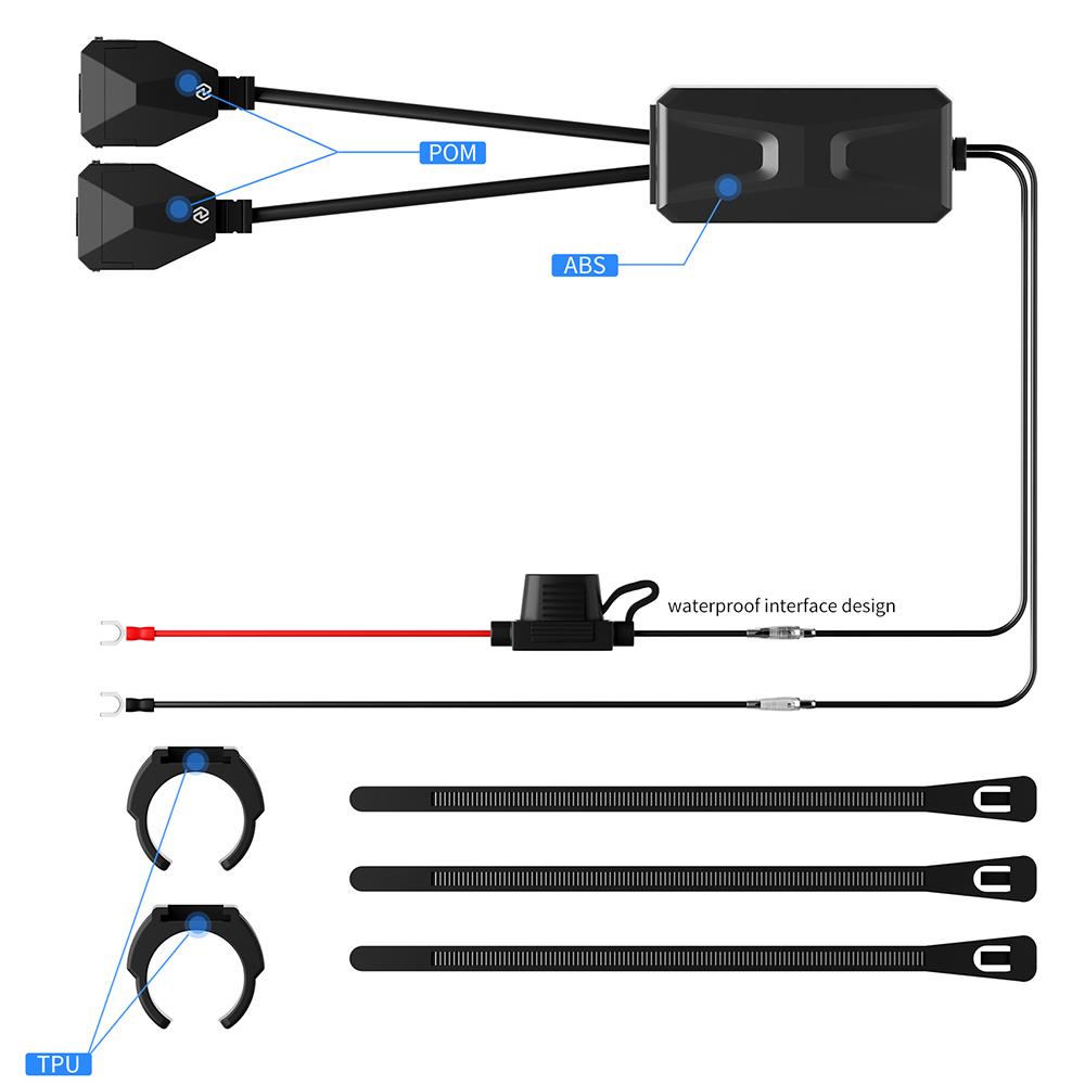Motorcycle Mobile Phone Charger Multifunctional 2 in 1 USB Charger QC3.0 Waterproof Socket Type C Port Power PD Fast Charge Plug чёрный
Motorcycle Mobile Phone Charger Multifunctional 2 in 1 USB Charger QC3.0 Waterproof Socket Type C Port Power PD Fast Charge Plug чёрный