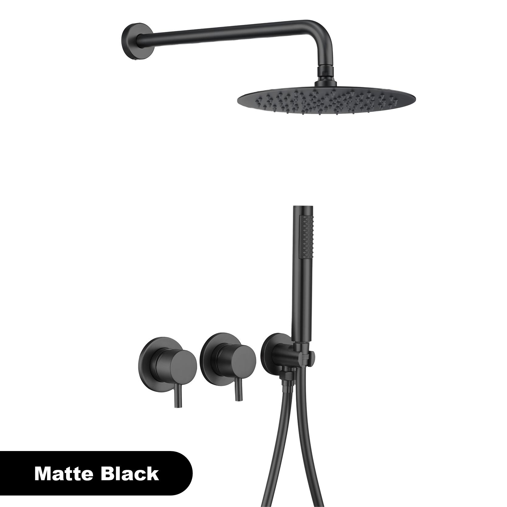 Luxury brass gun gray wall mounted shower head system with minimalist design, dual handle hot and cold water bathroom faucet матовий чорний колір
Luxury brass gun gray wall mounted shower head system with minimalist design, dual handle hot and cold water bathroom faucet матовий чорний колір