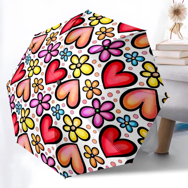 1pc Heart Flowers Pattern Automatic Folding Umbrella Durable Iron Frame,All Seasons Home Travel Outdoor Multifunctional Umbrella yy251115126
1pc Heart Flowers Pattern Automatic Folding Umbrella Durable Iron Frame,All Seasons Home Travel Outdoor Multifunctional Umbrella yy251115126