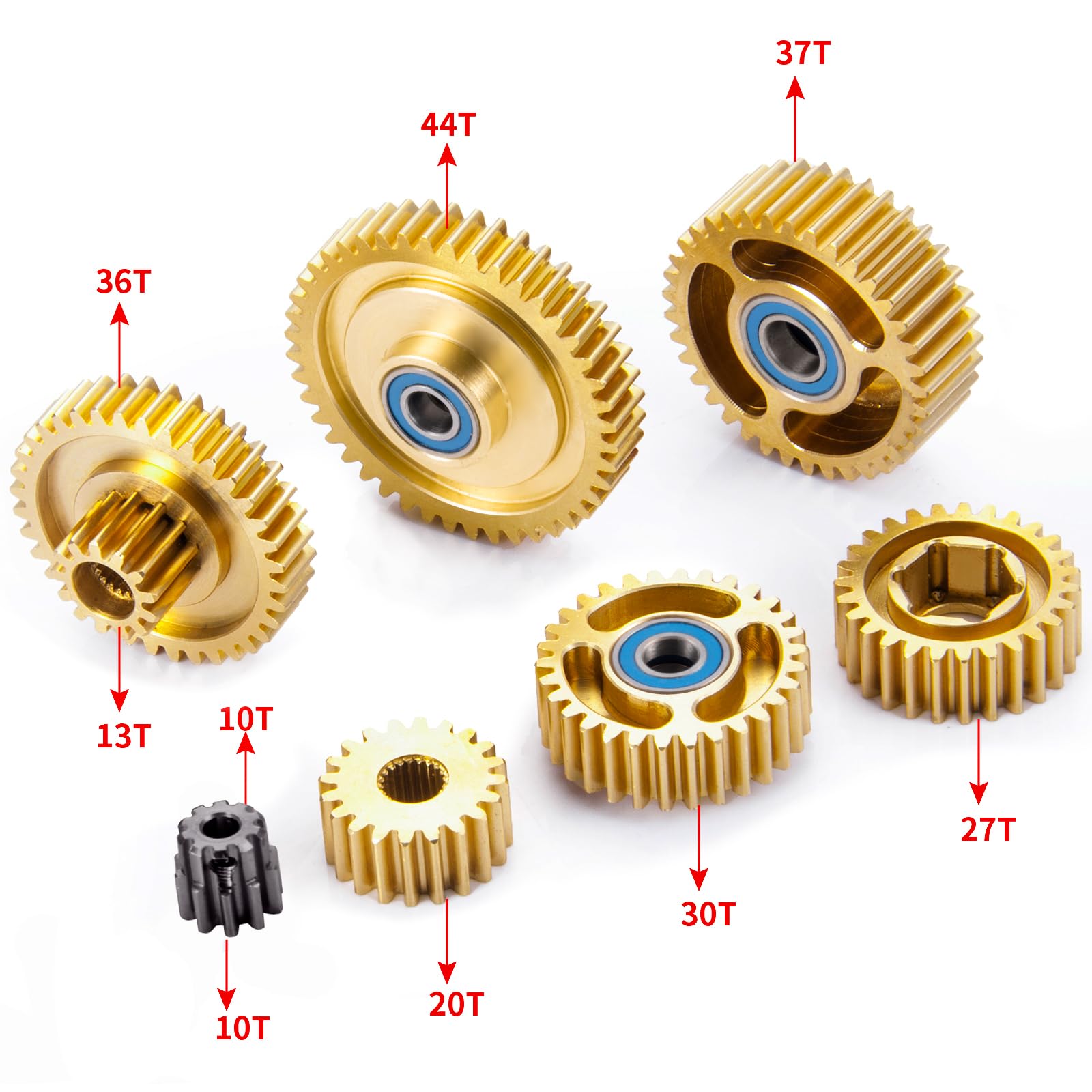 TRZX 7pcs Brass Motor Gearbox Gear Parts Set for Tamiya 1/14 RC Trailer Tractor Truck
TRZX 7pcs Brass Motor Gearbox Gear Parts Set for Tamiya 1/14 RC Trailer Tractor Truck