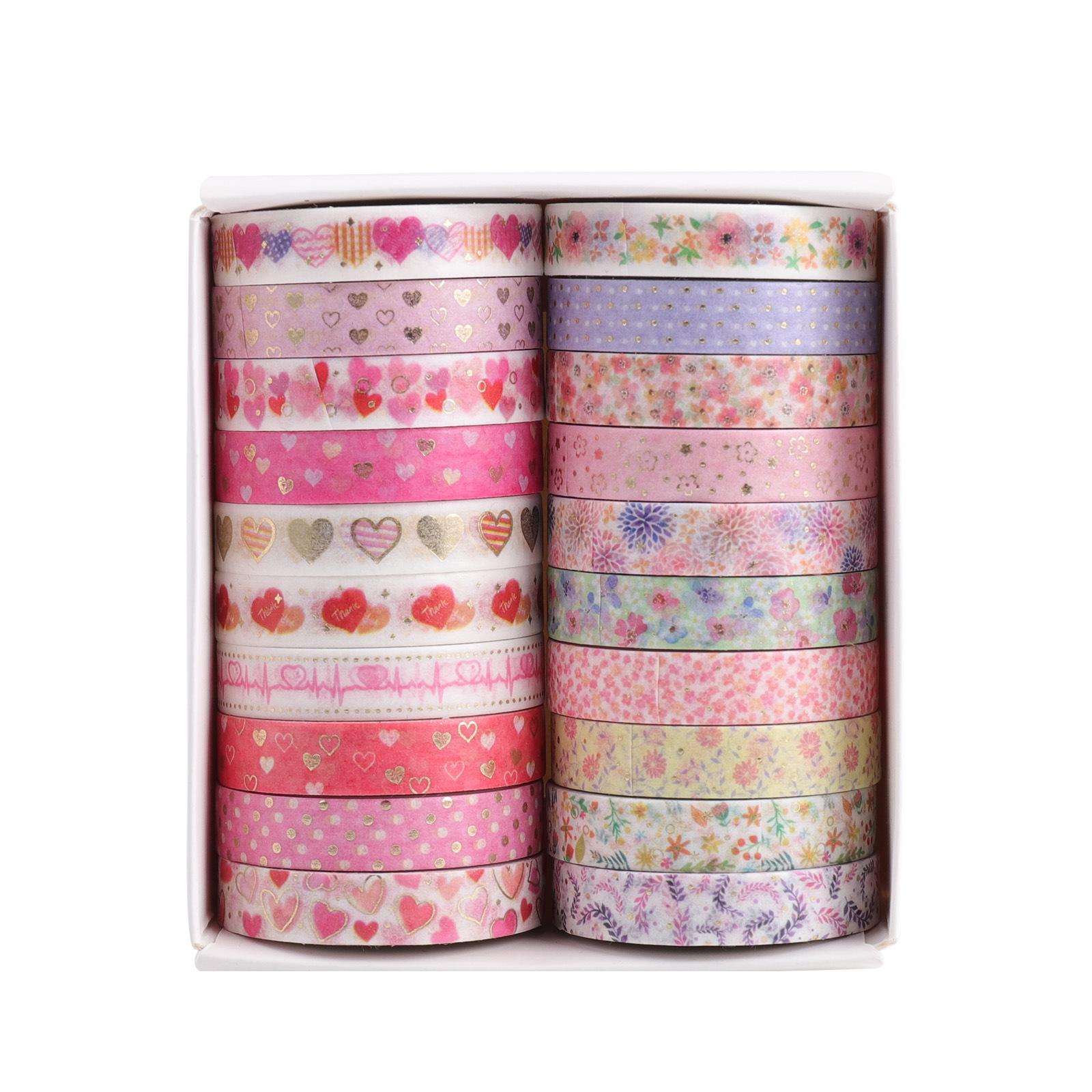 20pcs Pink Heart & Flower Pattern 8mm Decorative Adhesive Tapes Lace Floral Gift Stickers for Decoration A6076
20pcs Pink Heart & Flower Pattern 8mm Decorative Adhesive Tapes Lace Floral Gift Stickers for Decoration A6076
