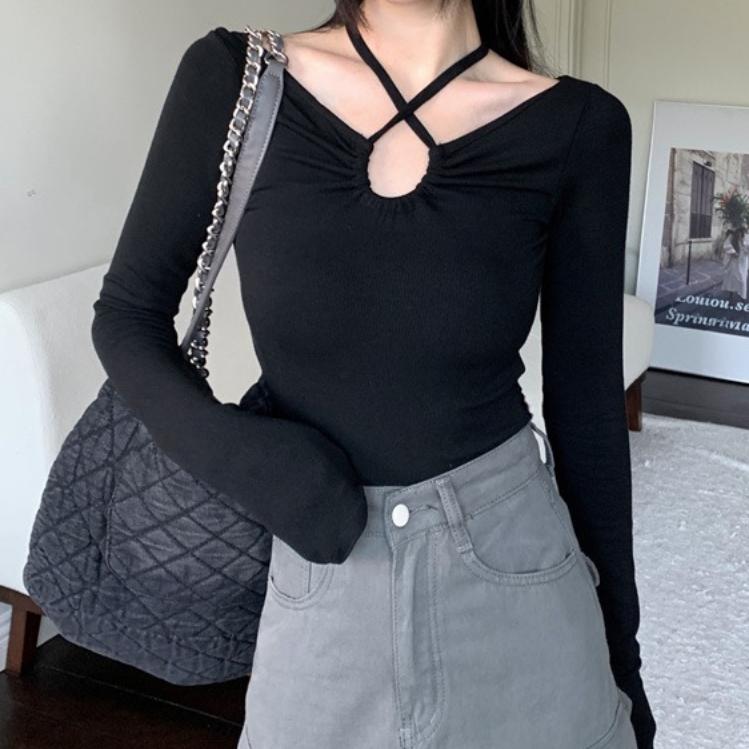 VAYLA Korean Sexy T Shirt Women Vintage Streetwear Solid Bandage Top Harajuku Fairycore Shirts Long Sleeve Tees S чорний
VAYLA Korean Sexy T Shirt Women Vintage Streetwear Solid Bandage Top Harajuku Fairycore Shirts Long Sleeve Tees S чорний