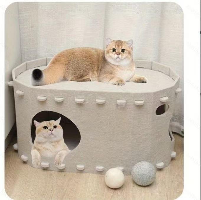 Cat Cave Bed 2-in-1 Foldable Cat Hideaway House Dual Layer Felt Lounge Pet Play Space for Indoor Cats светло-серый
Cat Cave Bed 2-in-1 Foldable Cat Hideaway House Dual Layer Felt Lounge Pet Play Space for Indoor Cats светло-серый