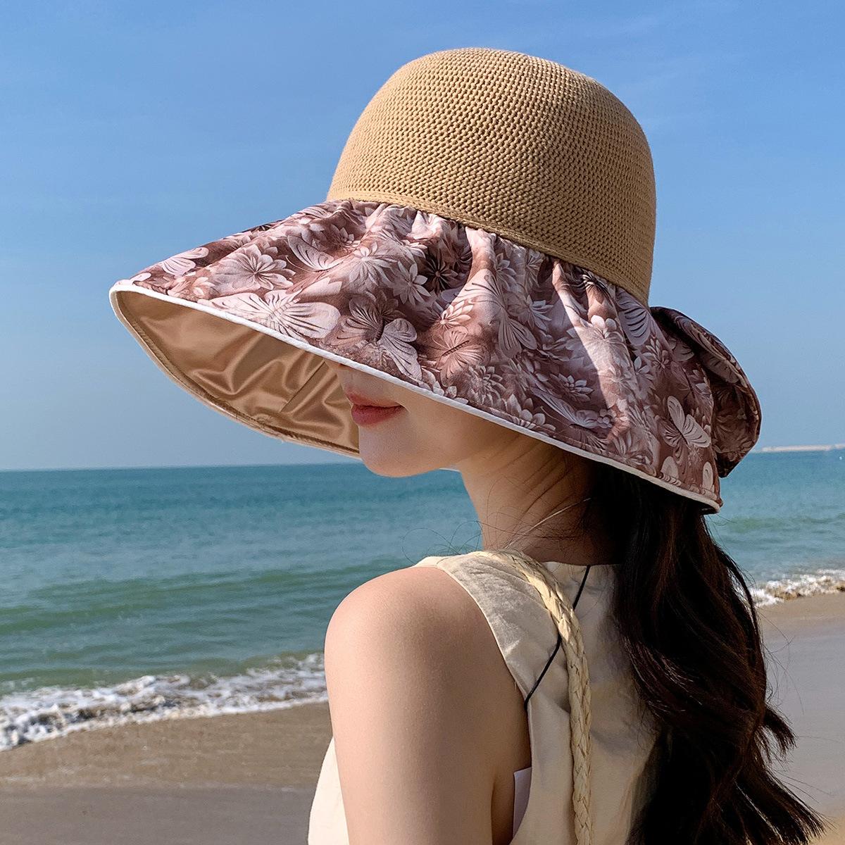 New sunscreen bucket hat summer outing bow sunshade vinyl UV protection big eaves sun hat M(56-58cm) колір темно кави
New sunscreen bucket hat summer outing bow sunshade vinyl UV protection big eaves sun hat M(56-58cm) колір темно кави
