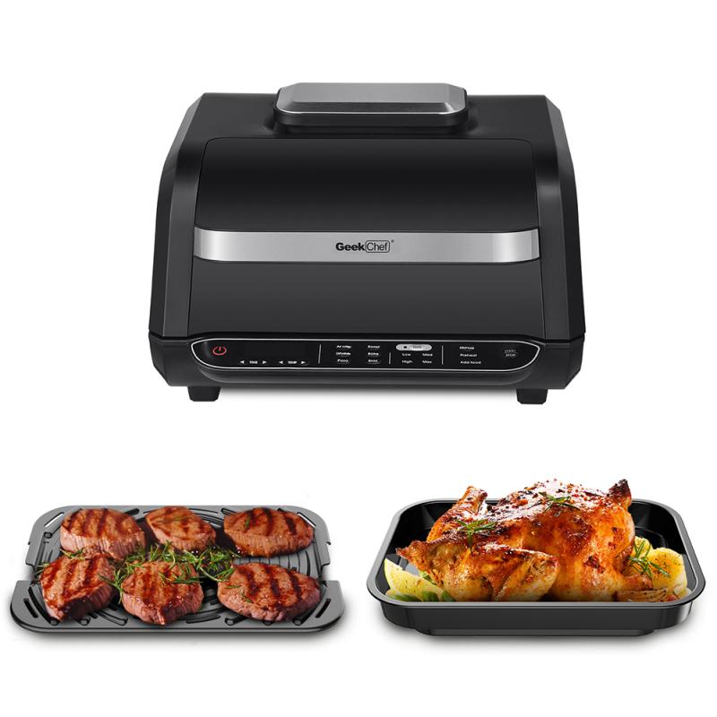 Geek Chef Airocook Аэрофритюрница 7-в-1 Конвекционная печь с воздушной жаркой Жарка на гриле Жарка на гриле
Geek Chef Airocook Аэрофритюрница 7-в-1 Конвекционная печь с воздушной жаркой Жарка на гриле Жарка на гриле
