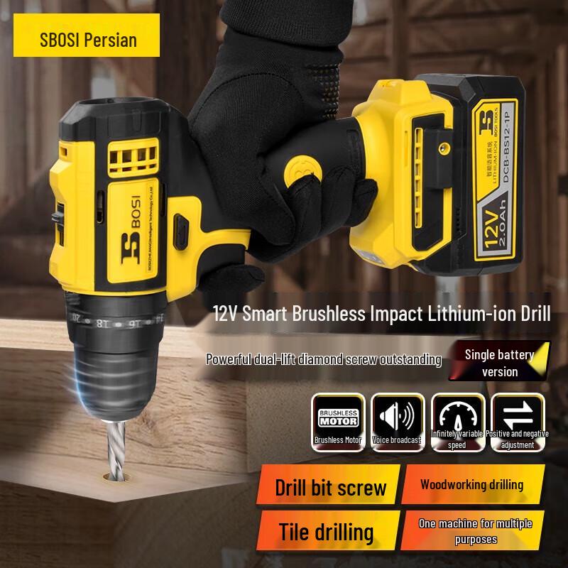 BOSI 12V Smart Brushless Cordless Impact Drill CN plug (adapter included)
BOSI 12V Smart Brushless Cordless Impact Drill CN plug (adapter included)