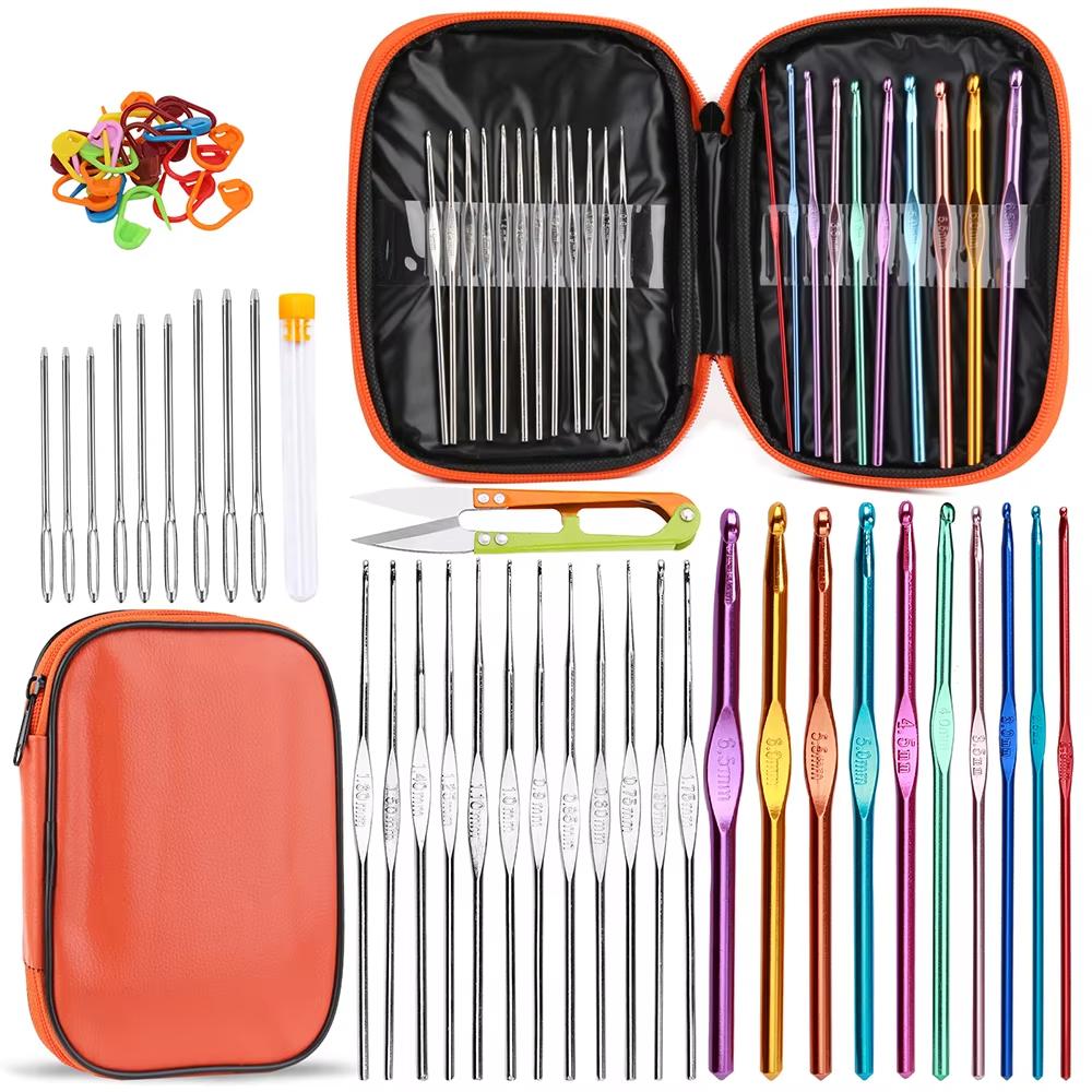 1Set Crochet Needles Set Crochet Hooks Kit Ergonomic Knitting Needles with Storage Bag DIY Hand Knit Tools
1Set Crochet Needles Set Crochet Hooks Kit Ergonomic Knitting Needles with Storage Bag DIY Hand Knit Tools