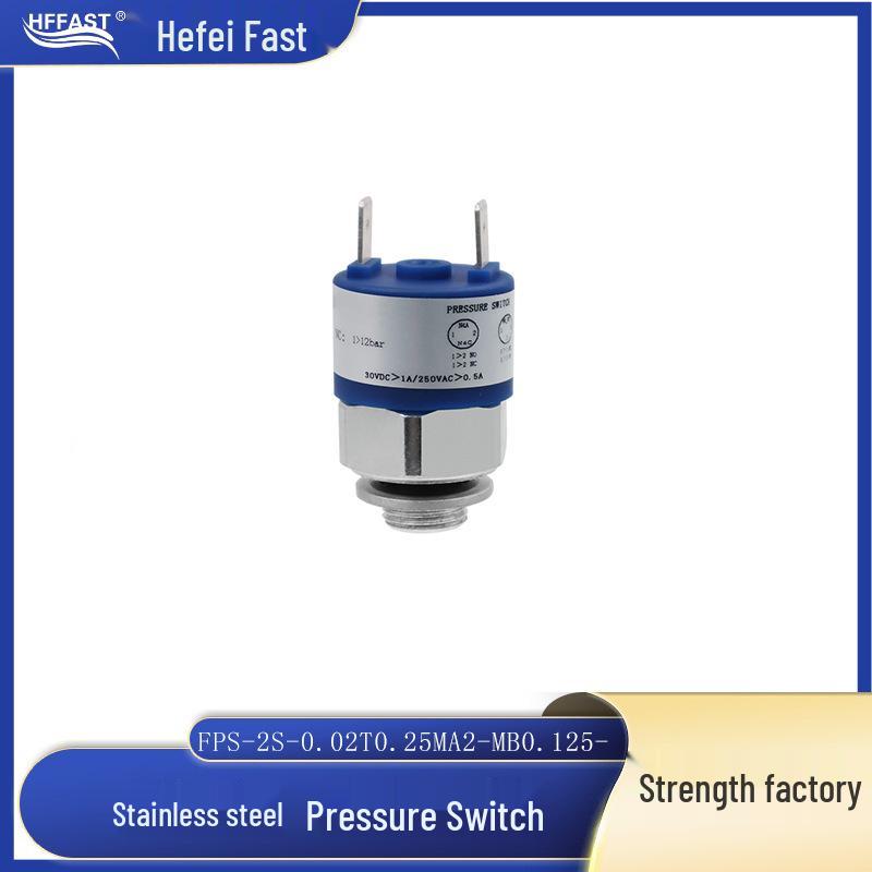 Stainless Steel FPS-2S Pressure Switch, MB1/8 Interface, NO/NC, 0.02-1.0Mpa Adjustable. 0.1-1.2MPa switch
Stainless Steel FPS-2S Pressure Switch, MB1/8 Interface, NO/NC, 0.02-1.0Mpa Adjustable. 0.1-1.2MPa switch