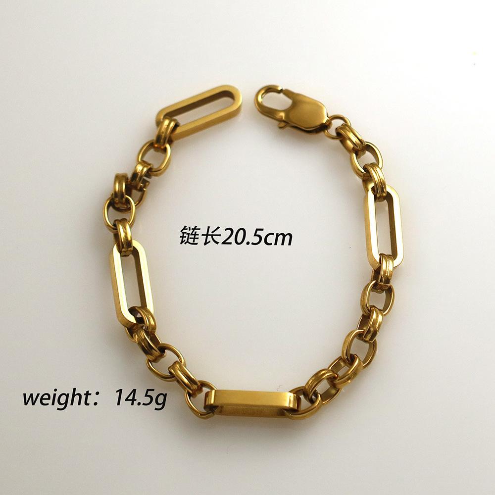Vacuum Electroplating Splicing Cross Buckle Bracelet Niche Light Luxury 18K Titanium Steel Jewelry Women S Jewelry
Vacuum Electroplating Splicing Cross Buckle Bracelet Niche Light Luxury 18K Titanium Steel Jewelry Women S Jewelry