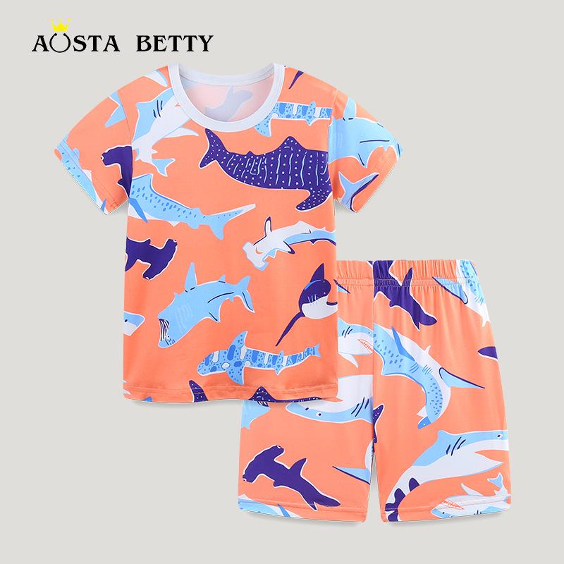 AostaBetty Boys Short-Sleeve Two-Piece Summer Set - Casual European & American Style Round Neck Home Wear 3 Years
AostaBetty Boys Short-Sleeve Two-Piece Summer Set - Casual European & American Style Round Neck Home Wear 3 Years