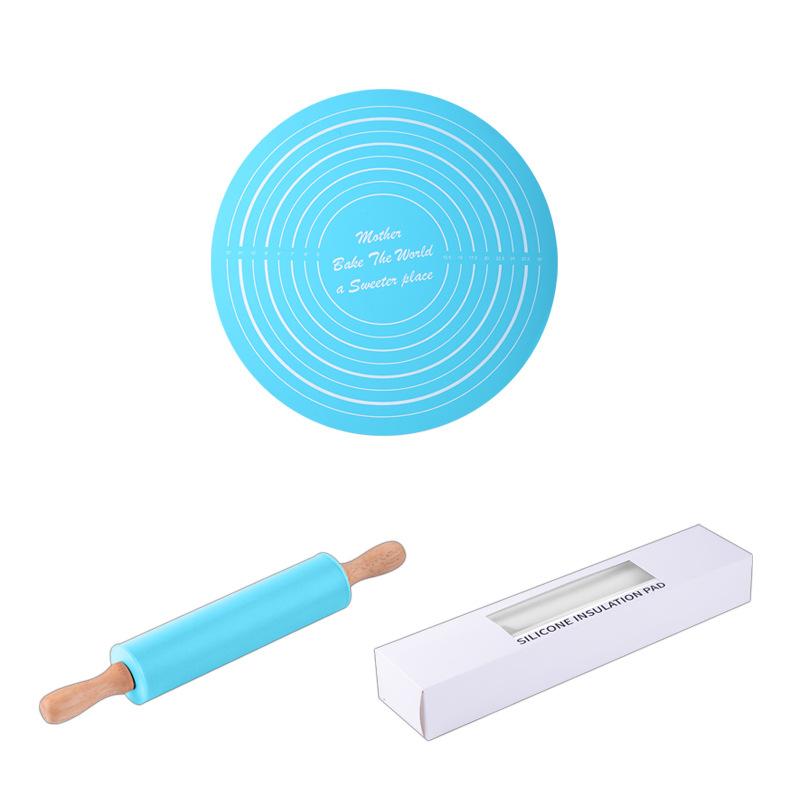 Набор из 2 силиконовых скалок и коврика для выпечки и рукоделия синий
Набор из 2 силиконовых скалок и коврика для выпечки и рукоделия синий