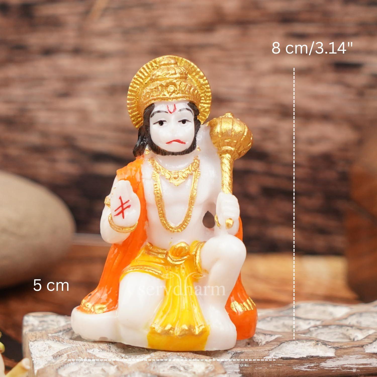 Hanuman Ji Murti Blessing with Gada Sitting Lord Balaji Bajrangbali Sankat Mochan Bhagwan Idol for Temple Car Dashboard
Hanuman Ji Murti Blessing with Gada Sitting Lord Balaji Bajrangbali Sankat Mochan Bhagwan Idol for Temple Car Dashboard