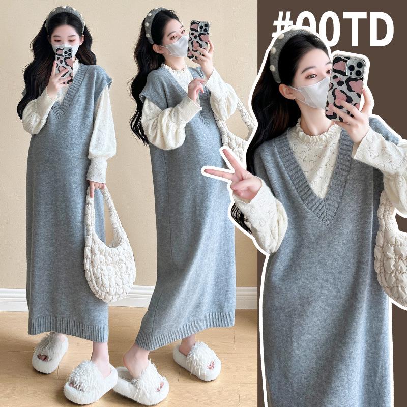 Maternity High-End Winter Set 2025: Lace Top, Sweater Vest, Skirt for Pregnant Moms XL
Maternity High-End Winter Set 2025: Lace Top, Sweater Vest, Skirt for Pregnant Moms XL