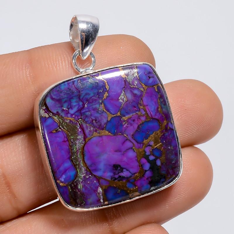 Splendid A One Qualite 100% Natural Purple Copper Turquoise Cushion Shape Ethnic Handmade Jewelry 925 Steling Silver Pendant 1.4 WSJ-4965 1.4
Splendid A One Qualite 100% Natural Purple Copper Turquoise Cushion Shape Ethnic Handmade Jewelry 925 Steling Silver Pendant 1.4 WSJ-4965 1.4