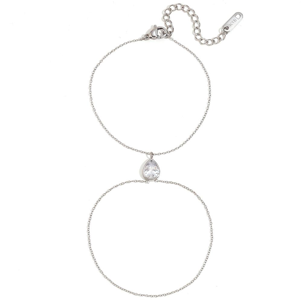 MamacitaSlay New Design Shiny Water Drop Rhinestone Double Thin Chain Set Middle Finger bracelets Stainless steel jewelry woman 16cm
MamacitaSlay New Design Shiny Water Drop Rhinestone Double Thin Chain Set Middle Finger bracelets Stainless steel jewelry woman 16cm