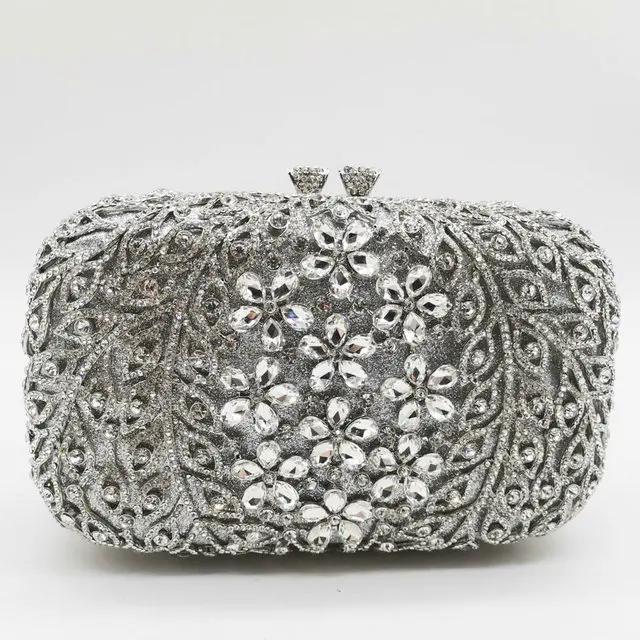 Boutique De FGG Women Flower Evening Bags Clutches Hand-Made Crystal Minaudiere Purses and Handbags Party Wedding Rhinestone Bag (20cm Max Length 30cm)
Boutique De FGG Women Flower Evening Bags Clutches Hand-Made Crystal Minaudiere Purses and Handbags Party Wedding Rhinestone Bag (20cm Max Length 30cm)