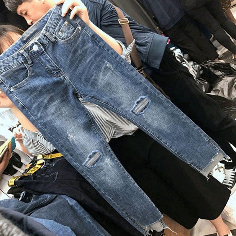Women s Jeans Autumn New Korean Version High Waist Slim Fit Cropped Jeans 2XL синій
Women s Jeans Autumn New Korean Version High Waist Slim Fit Cropped Jeans 2XL синій