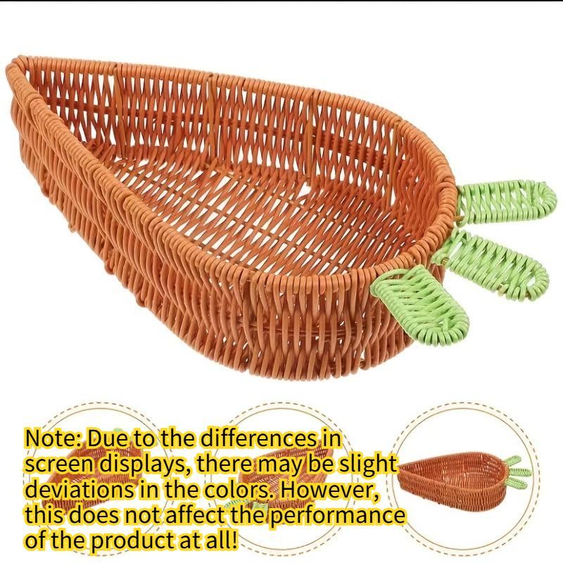 Carrot-Shaped Storage Basket–Handcrafted Plastic Wicker Easter Party DecorCreative Decorative Basket for Easter Egg Gift Storage
Carrot-Shaped Storage Basket–Handcrafted Plastic Wicker Easter Party DecorCreative Decorative Basket for Easter Egg Gift Storage