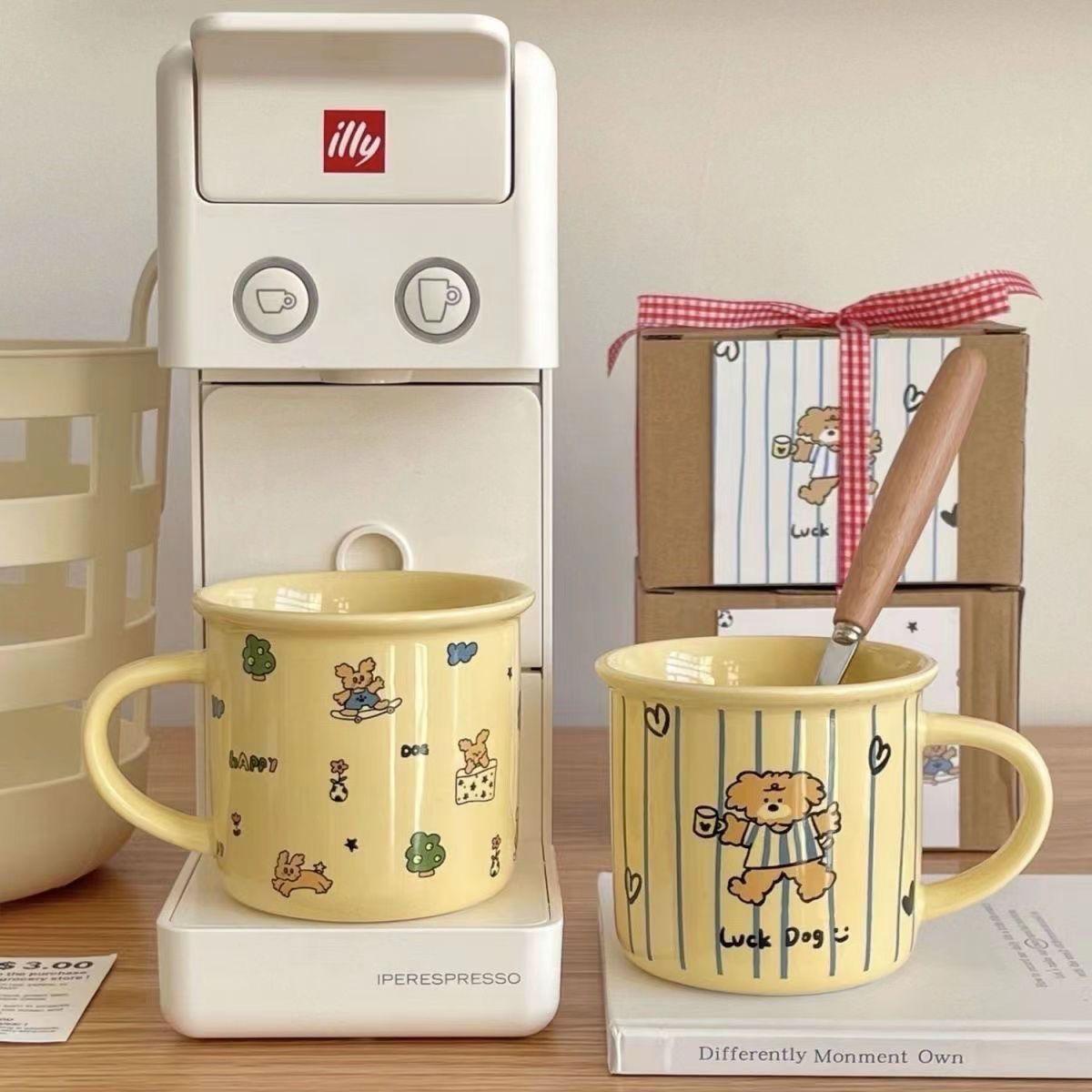 Vintage Cream Style Ceramic Mug Cute Striped Dog Home Breakfast Milk Cup Office Afternoon Tea Coffee Cups Crowd Birthday Gift 301-400ml
Vintage Cream Style Ceramic Mug Cute Striped Dog Home Breakfast Milk Cup Office Afternoon Tea Coffee Cups Crowd Birthday Gift 301-400ml