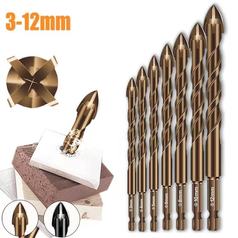 3/4/5/6/8/10/12mm High-Four-edged Serrated Eccentric Drill Bits Set For Glass Ceramic Concrete Brick Drilling Tools Bits Set
3/4/5/6/8/10/12mm High-Four-edged Serrated Eccentric Drill Bits Set For Glass Ceramic Concrete Brick Drilling Tools Bits Set