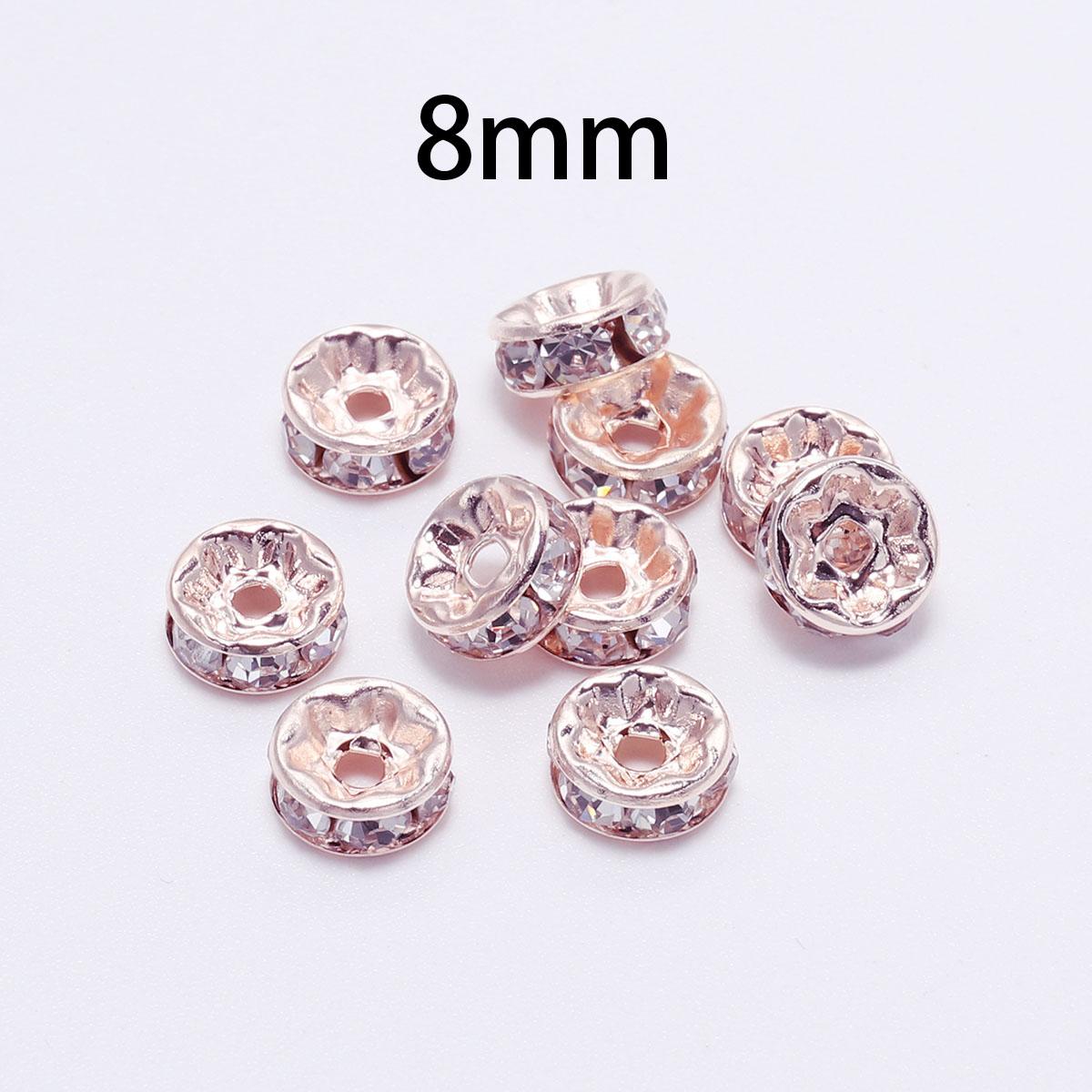 50 piece/lot 8mm Rhinestone Rondelles Crystal Bead Loose Spacer Charm Beads for DIY Handmade Jewelry Findings Making Supplies
50 piece/lot 8mm Rhinestone Rondelles Crystal Bead Loose Spacer Charm Beads for DIY Handmade Jewelry Findings Making Supplies