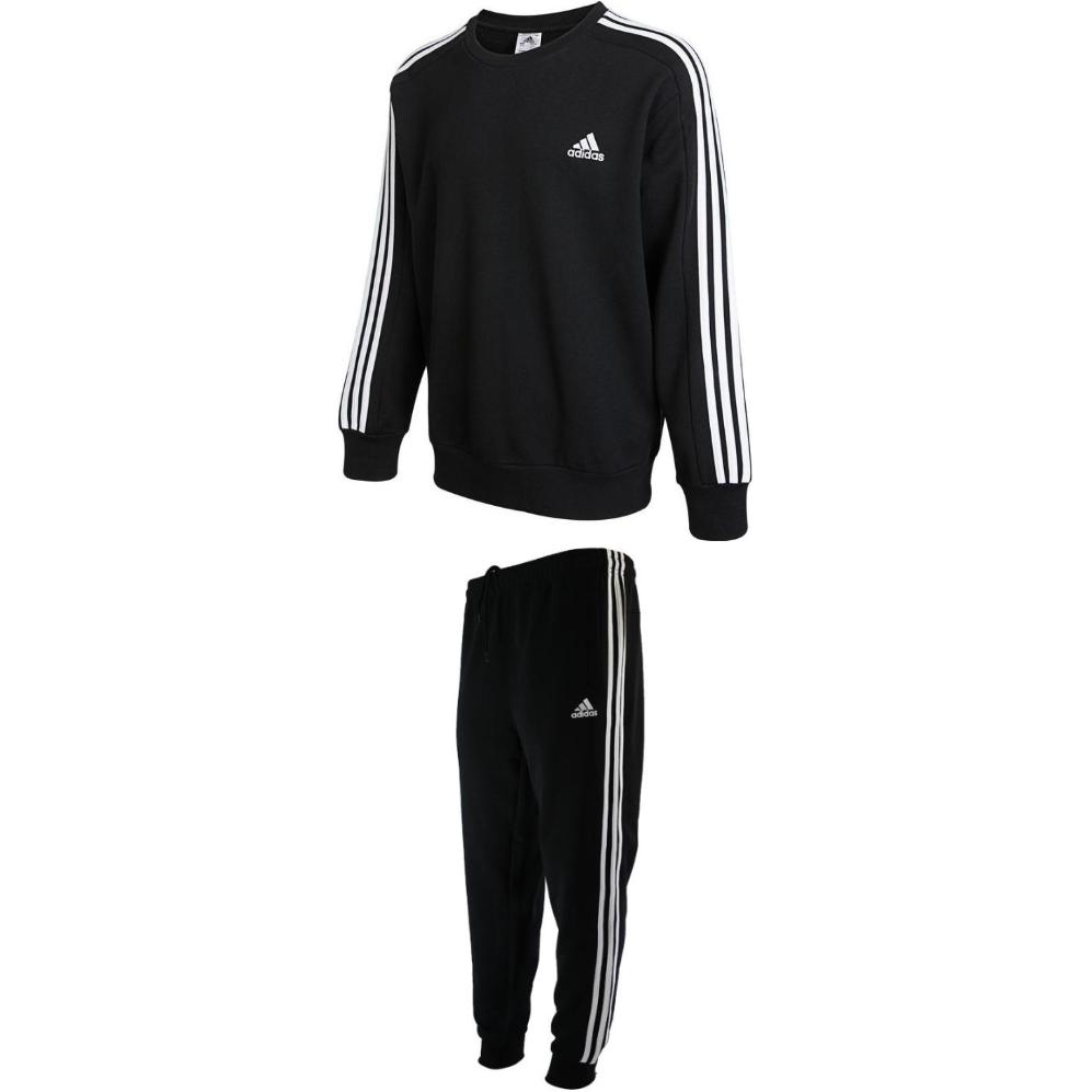 Adidas Comfortable Striped Crew Neck Pullover Long Sleeve Top And Solid Color Drawstring Long Pants Casual Sports Set Men sets Black IC9317+TR30P1R-BW S
Adidas Comfortable Striped Crew Neck Pullover Long Sleeve Top And Solid Color Drawstring Long Pants Casual Sports Set Men sets Black IC9317+TR30P1R-BW S