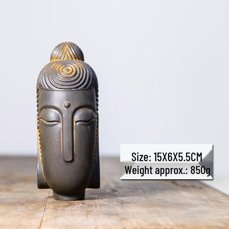 Chinese Zen Buddha Head Retro Desktop Ornament 15cm
Chinese Zen Buddha Head Retro Desktop Ornament 15cm