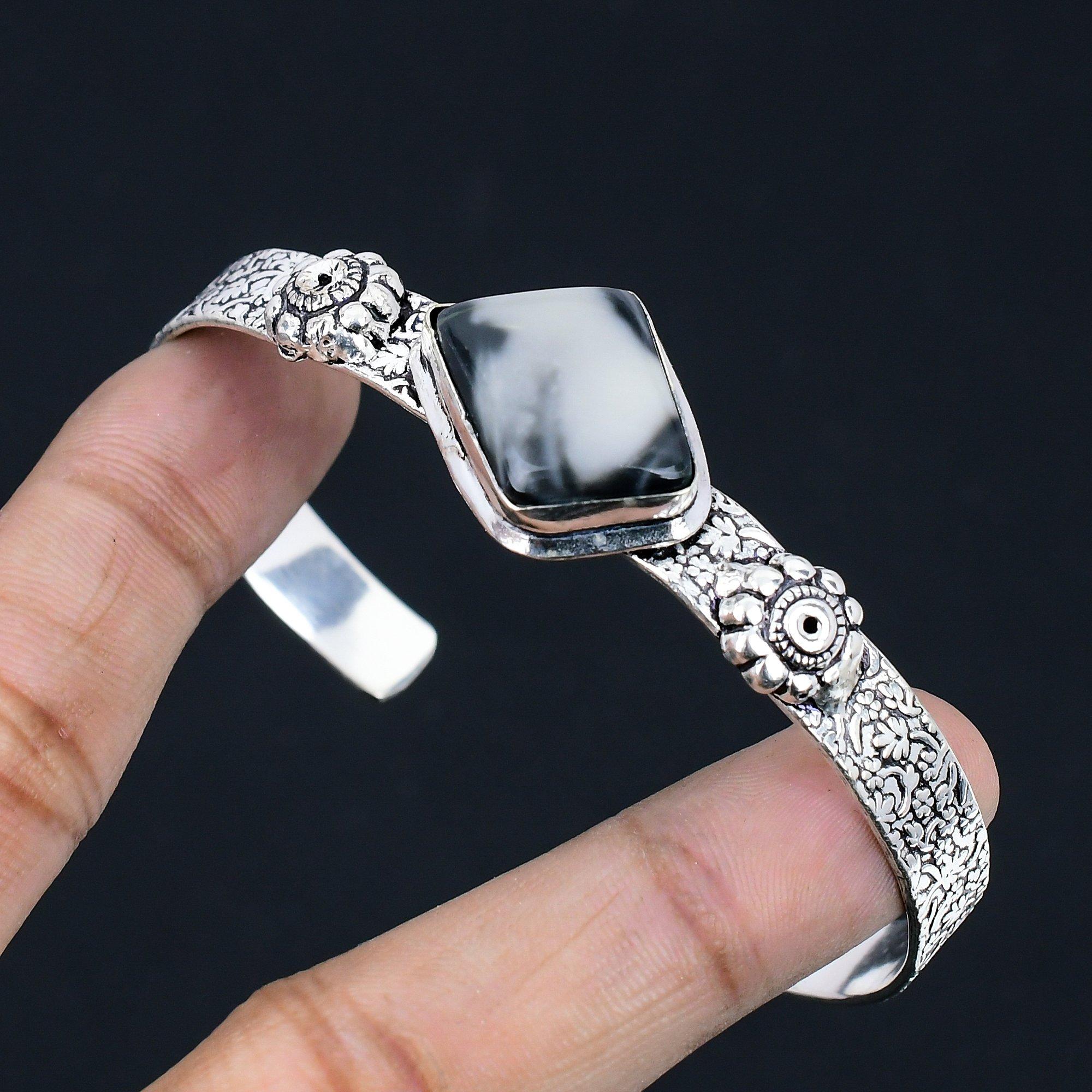 Womens day Deal Natural Fume Agate Birthday Handmade Bangle Jewelry 925 Silver Adjustable
Womens day Deal Natural Fume Agate Birthday Handmade Bangle Jewelry 925 Silver Adjustable