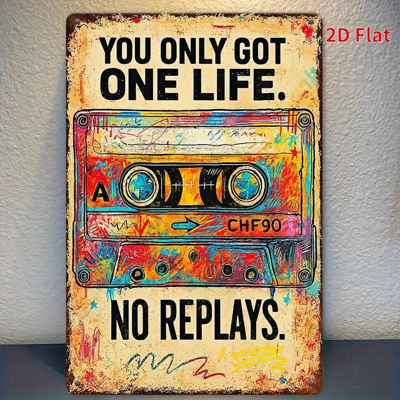 You Only Got One Life Metal Wall Art Retro Tin Sign with Colorful Vinyl Record Design Rustic Home Bar Cafe Garage D 20x30cm(7.8x11.8inch)
You Only Got One Life Metal Wall Art Retro Tin Sign with Colorful Vinyl Record Design Rustic Home Bar Cafe Garage D 20x30cm(7.8x11.8inch)