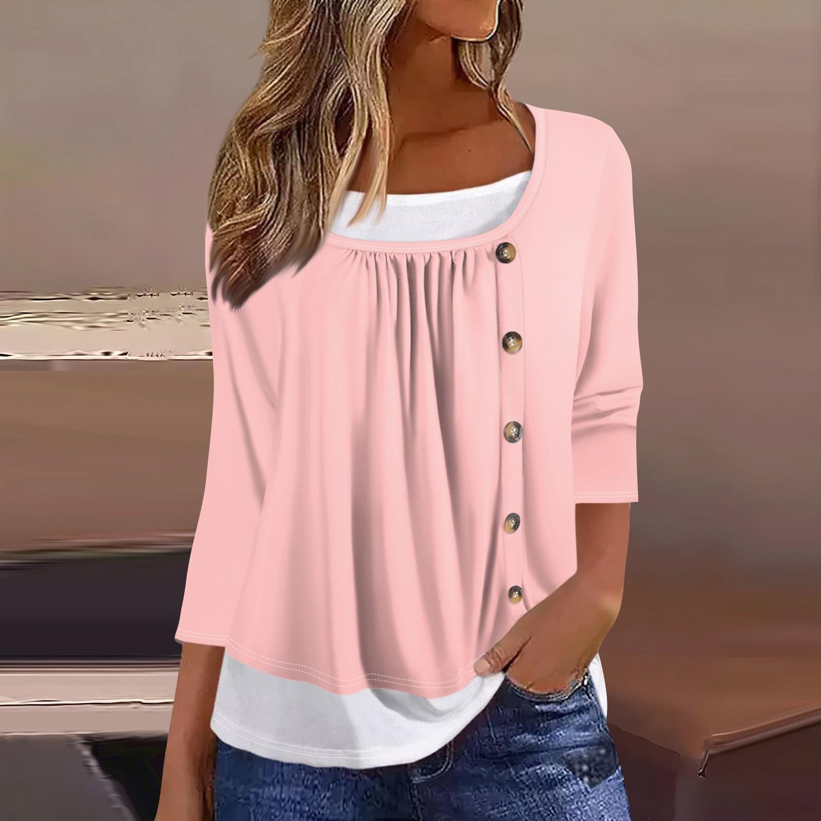 Женская футболка Футболка с принтом Рукав 3/4 Искусственные двойки Повседневные Выходные Мода Базовый Обычный Топ L розовый
Женская футболка Футболка с принтом Рукав 3/4 Искусственные двойки Повседневные Выходные Мода Базовый Обычный Топ L розовый