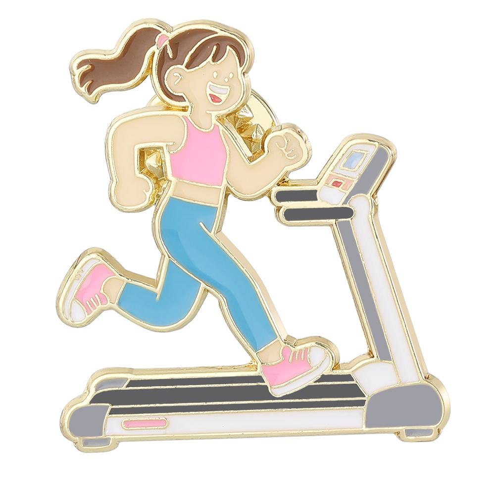 Funny Sporty Yoga Fitness Design Enamel Brooches Cute Treadmill Running Girl Women Golden Pins Health Clubs Badge
Funny Sporty Yoga Fitness Design Enamel Brooches Cute Treadmill Running Girl Women Golden Pins Health Clubs Badge