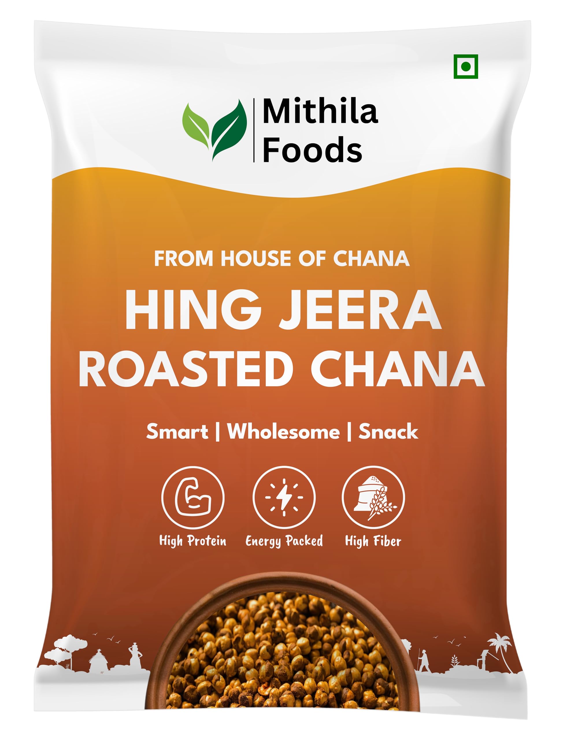 MITHILA FOODS 500g Hing Jeera Roasted Chana | Zesty Desi Chickpeas | Whole with Skin | Crunchy Vegan Gluten-Free High Protein SMART Snack | Authent
MITHILA FOODS 500g Hing Jeera Roasted Chana | Zesty Desi Chickpeas | Whole with Skin | Crunchy Vegan Gluten-Free High Protein SMART Snack | Authent