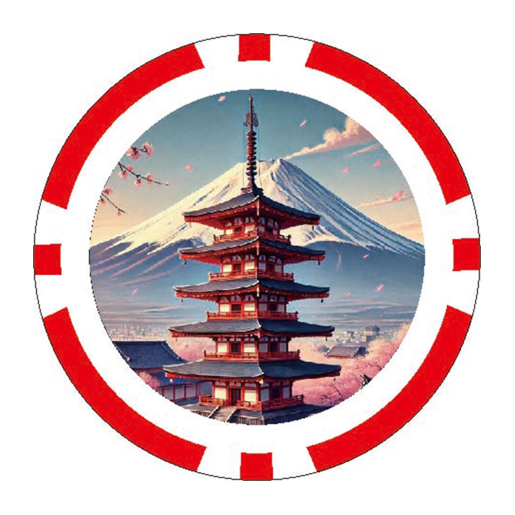 Poker Chip Japanese Landscape Marker Fuji and Pagoda Mt. Five-Story (010)
Poker Chip Japanese Landscape Marker Fuji and Pagoda Mt. Five-Story (010)