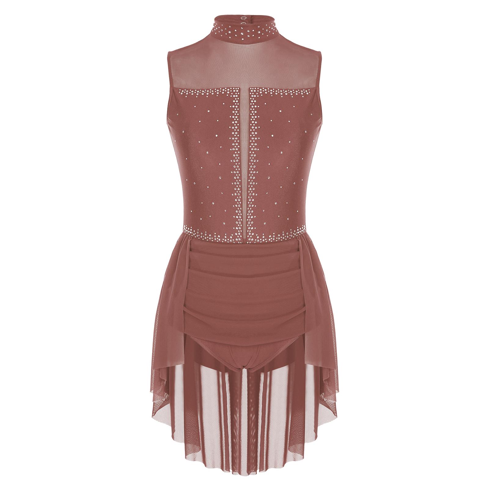 Womens Lyrical Dance Leotard Sparkle Rhinestones Sleeveless Backless Sheer Mesh Skirted Bodysuit S
Womens Lyrical Dance Leotard Sparkle Rhinestones Sleeveless Backless Sheer Mesh Skirted Bodysuit S