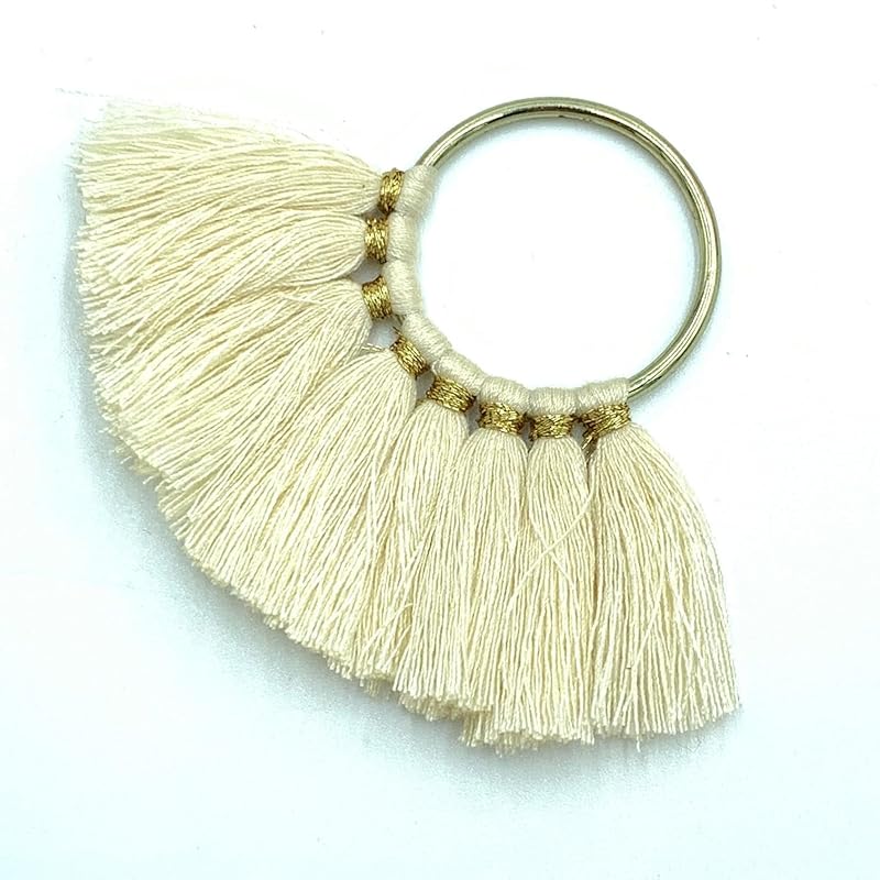 TEA MYONG hoop tassel circle tassel charm ring fringe 3cm decorative tassel for accessories material YT-5 (Pearl White, 1)
TEA MYONG hoop tassel circle tassel charm ring fringe 3cm decorative tassel for accessories material YT-5 (Pearl White, 1)