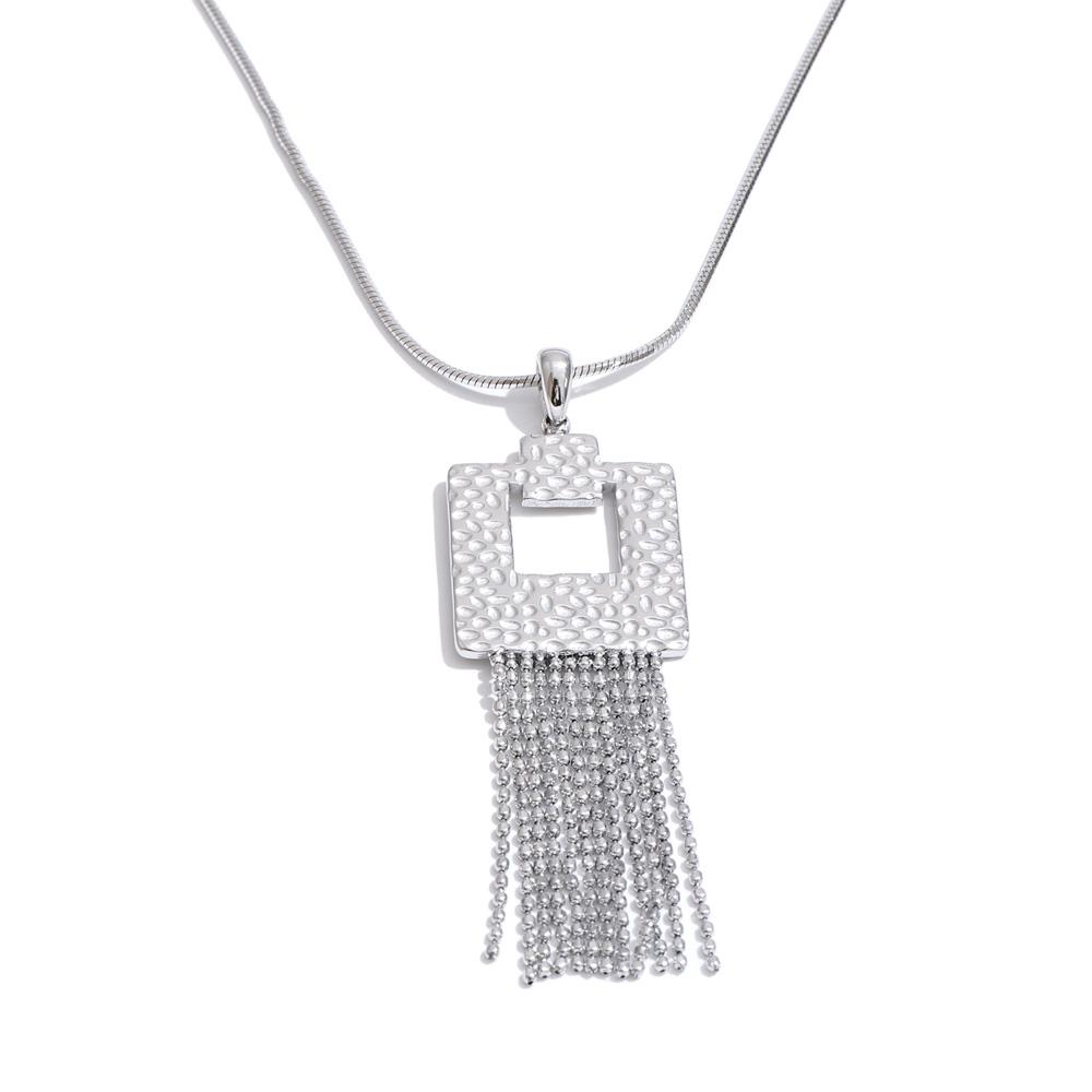 Yhpup Stainless Steel Square Tassel Chain Pendant Dangle Necklace 16K Gold & Platinum PVD Plated Fashion Waterproof Jewelry
Yhpup Stainless Steel Square Tassel Chain Pendant Dangle Necklace 16K Gold & Platinum PVD Plated Fashion Waterproof Jewelry