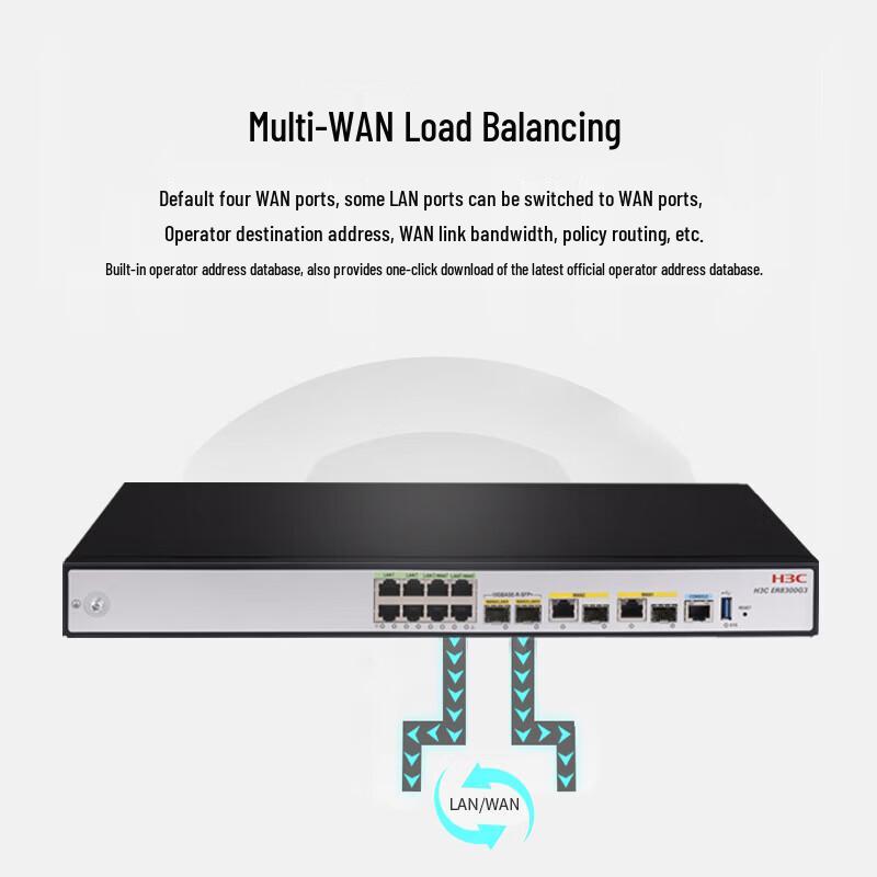 H3C ER8300G3 Enterprise Gigabit VPN Router (CN version)
H3C ER8300G3 Enterprise Gigabit VPN Router (CN version)