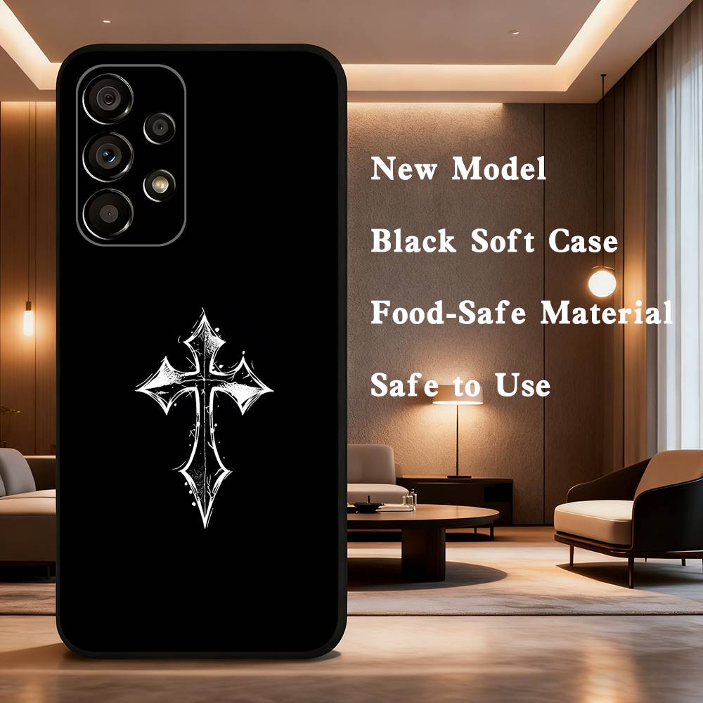 G-Gothic cross symbol Case For Samsung Galaxy A73,52,71,53,32,72,41,J7,22,Note,31,8,9,Soft Black Silicone Cover SamsungA32 5G
G-Gothic cross symbol Case For Samsung Galaxy A73,52,71,53,32,72,41,J7,22,Note,31,8,9,Soft Black Silicone Cover SamsungA32 5G