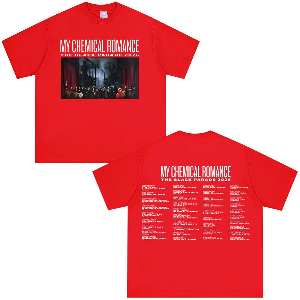 Rock Band My Chemical RoUnisexce Tshirt The Black Parade 2026 Tour Tshirts Unisex Women Clothing Casual Harajuku Y2K Top Streetwear S
Rock Band My Chemical RoUnisexce Tshirt The Black Parade 2026 Tour Tshirts Unisex Women Clothing Casual Harajuku Y2K Top Streetwear S