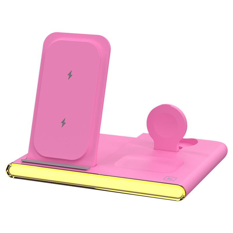 C27 Foldable Three-in-One Wireless Charger for Apple and Samsung рожевий
C27 Foldable Three-in-One Wireless Charger for Apple and Samsung рожевий