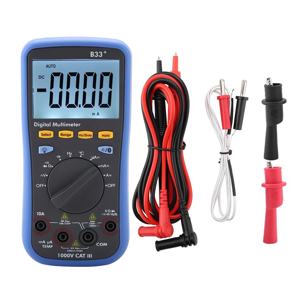 B33+ LCD Display Digital Bluetooth Multimeter for Measuring ACDC Voltage Current Resistance
B33+ LCD Display Digital Bluetooth Multimeter for Measuring ACDC Voltage Current Resistance