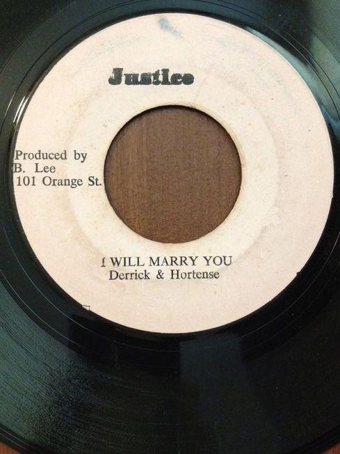 7inch Record DERRICK & HORTENSE - I Will Marry You NONE Justice Jamaica Reggae, Ska & Dub Used
7inch Record DERRICK & HORTENSE - I Will Marry You NONE Justice Jamaica Reggae, Ska & Dub Used